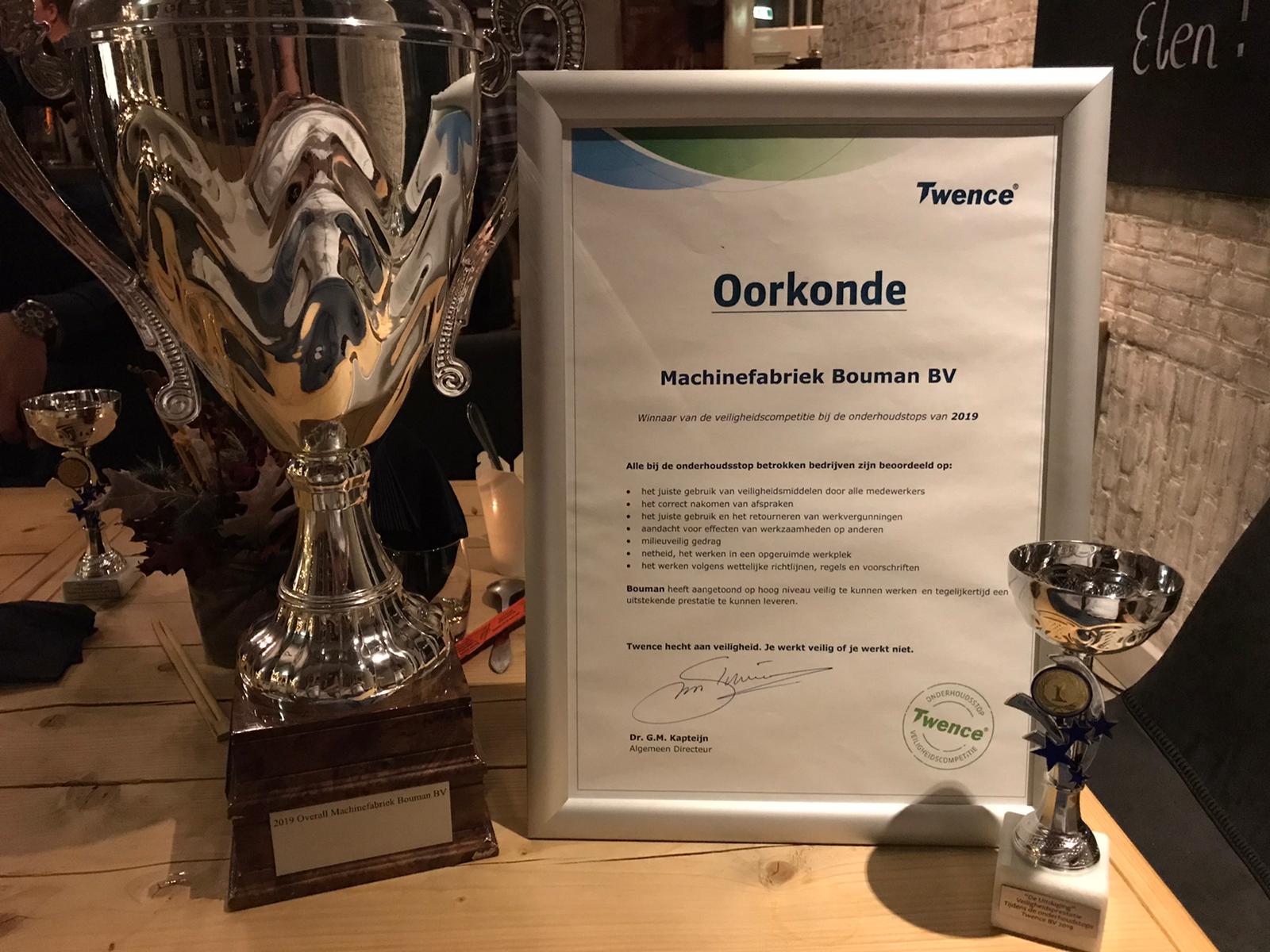 Veiligheidsprijs Twence 2019